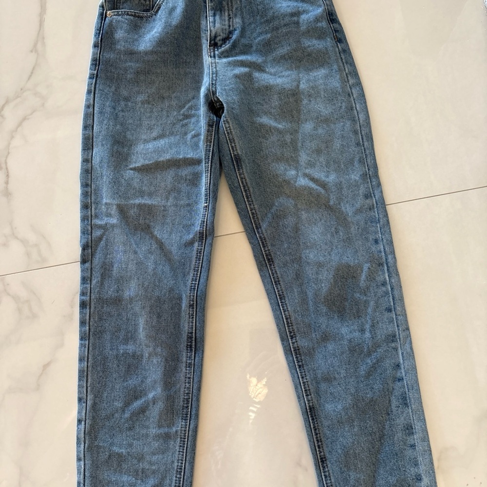 Adika Light Blue Denim Jeans Distressed High Waisted 26/27